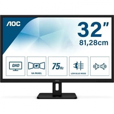 Monitor 31.5incha AOC Q32E2N, QHD, IPS, 75Hz, 4ms, 250cd/m2