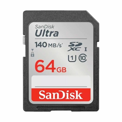 Memorijska kartica SANDISK, Ultra SDXC 64GB, SDSDUNB-064G-GN6IN, Class 10 UHS-I, 140MB/s   - Memorijske kartice