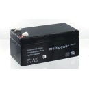 Baterija akumulatorska MULTIPOWER MP3,4-12, 12V, 3.4Ah, 134x67x67 mm