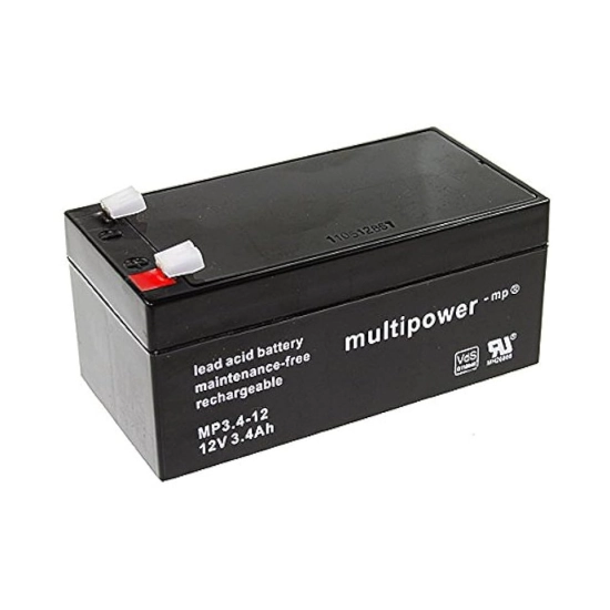 Baterija akumulatorska MULTIPOWER MP3.4-12 12V 3.4Ah F4.8 134x67x67 mm Baterija akumulatorska MULTIPOWER MP3.4-12 12V 3.4Ah F4.8 134x67x67 mm