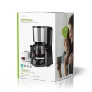 Aparat za kavu NEDIS KACM260EBK, filter, 1.5l, 1000W, crno srebrni