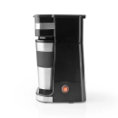 Aparat za kavu NEDIS KACM300FBK, filter, 0.4l, 750W, crno srebrni