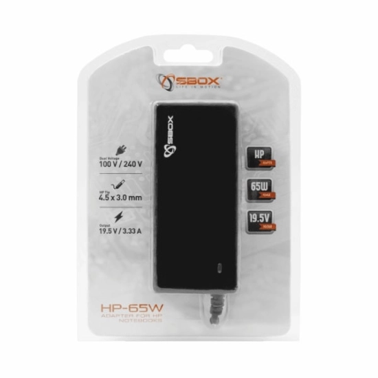 Punjač za laptop SBOX HP-65W, za HP, 19.5V, 3.33A, 65W Punjač za laptop SBOX HP-65W, za HP, 19.5V, 3.33A, 65W
