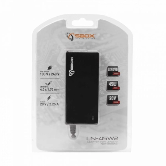 Punjač za laptop SBOX LN-45W-2, za Lenovo, 20V, 2.25A, 45W Punjač za laptop SBOX LN-45W-2, za Lenovo, 20V, 2.25A, 45W