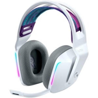 Slušalice LOGITECH Gaming G733 Lightspeed, RGB, bežične, bijele   - Slušalice