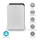 Odvlaživač zraka NEDIS DEHU30WTW SmartLife, Wi-Fi, 30 l/dan, Odvlaživanje, Kontinuirano, Max+, Suho rublje, Ventilacija, Android™, IOS, Podesivi higrostat, 210 m3/h