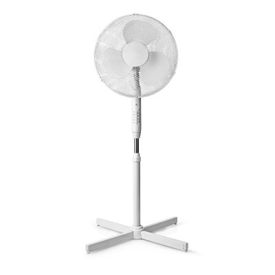 Ventilator NEDIS FNST15CWT40, promjer 40cm, 3 brzine, Oscilacija, 40W, Podesiva visina, Tajmer za isključivanje, Daljinski upravljač, Bijela   - Ventilatori i rashlađivači