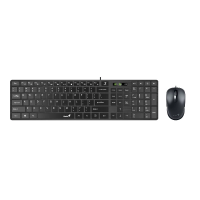 Tipkovnica + miš GENIUS SlimStar Combo 126, USB A, crna   - Genius