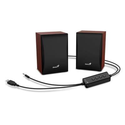 Zvučnici GENIUS SP-HF380, 3W, USB A, 3.5mm, Bluetooth, drveni   - Genius