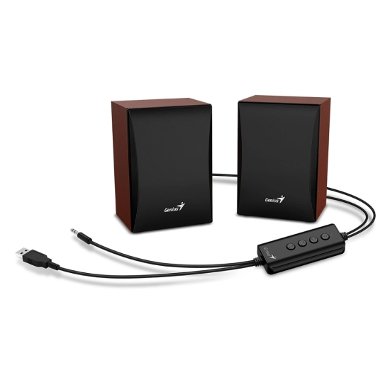 Zvučnici GENIUS SP-HF380, 3W, USB A, 3.5mm, Bluetooth, drveni