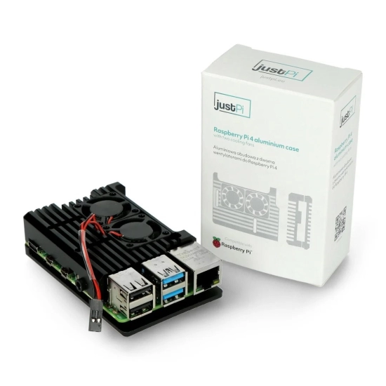 Set Raspberry Pi 4 B, 2GB, Starter Kit + kučište s dva ventilatora, JustPi