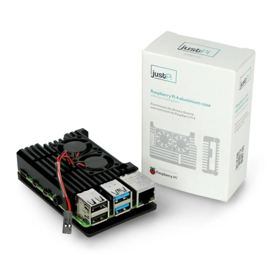 Set Raspberry Pi 4 B, 4GB, Starter Kit + kučište s dva ventilatora, JustPi