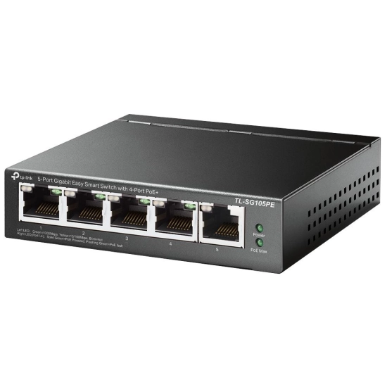 Switch TP-LINK TL-SG105PE, 10/100/1000 Mbps,4xPOE, Smart, 5-port