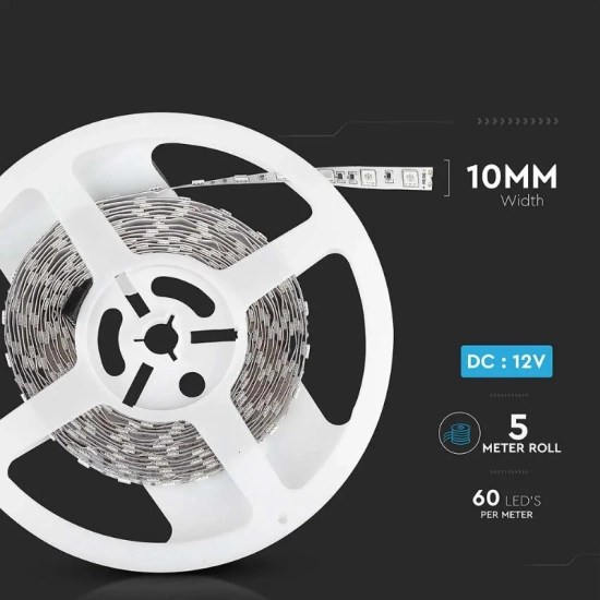 LED traka BIJELA, 60x5050 LED/m, samoljepiva,  IP20, neutralna bijela, 1 metar