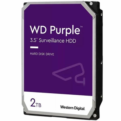 Tvrdi disk 2000 GB WESTERN DIGITAL Purple, WD22PURZ, SATA3, 256MB cache, 5.400 okr/min, 3.5incha, za desktop   - INFORMATIČKE KOMPONENTE