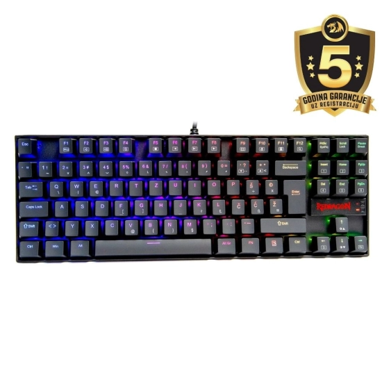 Tipkovnica REDRAGON KUMARA K552 RGB-1 RGB, mehanička, žičana, SLO/CRO layout Tipkovnica REDRAGON KUMARA K552 RGB-1 RGB, mehanička, žičana, SLO/CRO layout