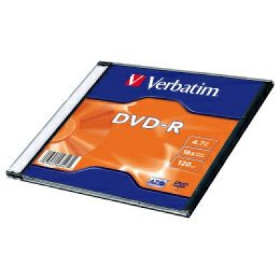 Medij DVD-R VERBATIM 43547, 16x, 120min, slim, 1 komad   - Mediji