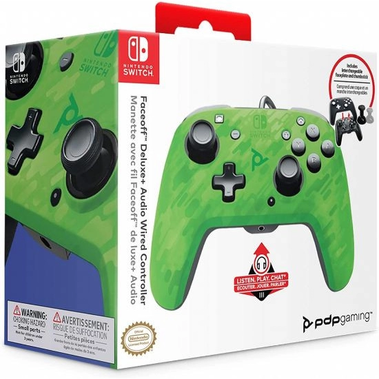 Gamepad NINTENDO Switch Faceoff Deluxe kontroler + Audio PDP, zeleni