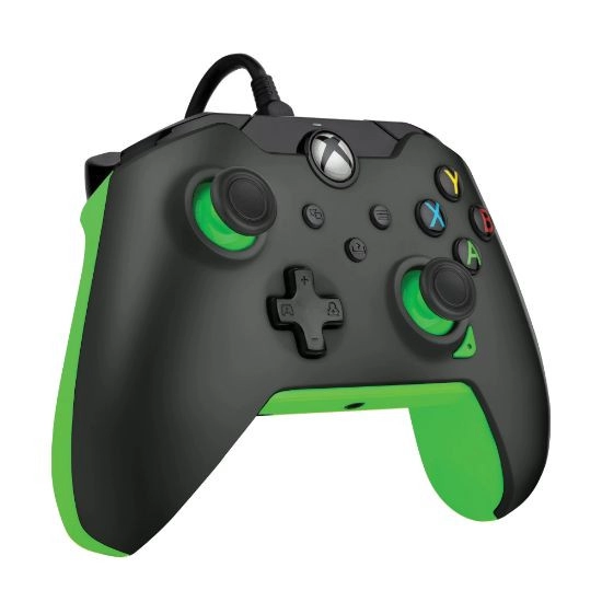 Gamepad XBOX, žični kontoler, crni neon zeleni