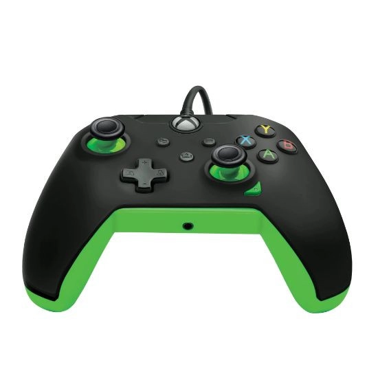 Gamepad XBOX, žični kontoler, crni neon zeleni