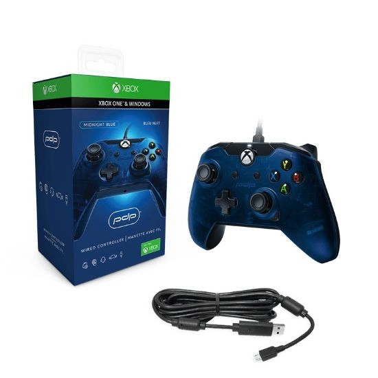 Gamepad XBOX, žični kontoler, plavi