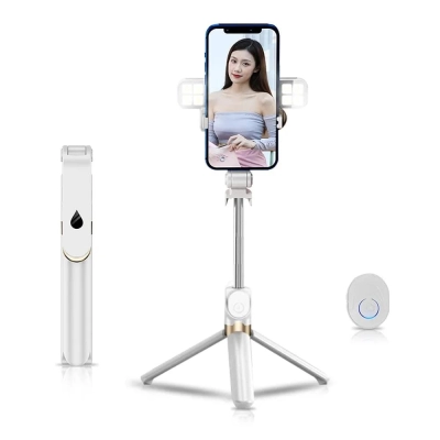 Selfie stick LED RING tripod SSTR-20, daljinski upravljač , bijeli   - Nosači za smartphone