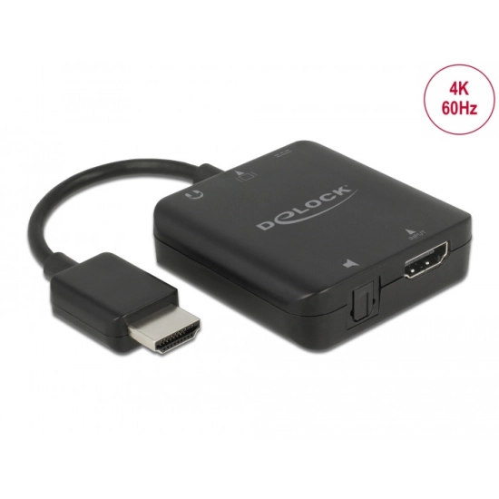 Adapter DELOCK, HDMI Audio Extractor 4K 60 Hz 63333 Adapter DELOCK, HDMI Audio Extractor 4K 60 Hz 63333