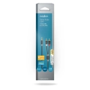 Kabel NEDIS audio stereo, 3.5 mm (M), 2x RCA (M), 2 m , crni