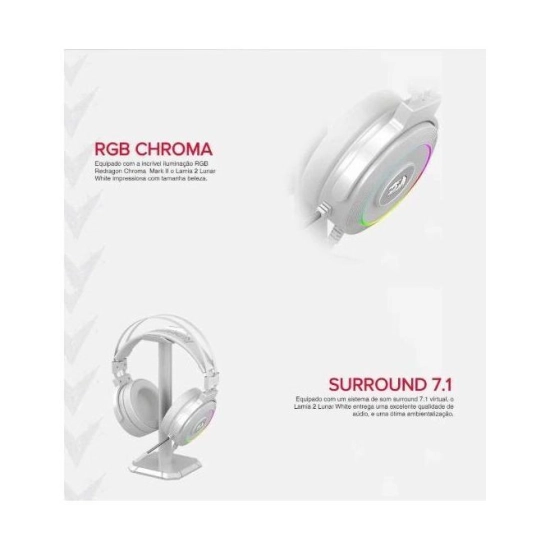 Slušalice REDRAGON LAMIA 2 H320 RGB, 7.1, sa postoljem, bijele Slušalice REDRAGON LAMIA 2 H320 RGB, 7.1, sa postoljem, bijele