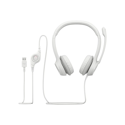 Slušalice LOGITECH H390 USB, žičane, On-ear, bijele   - Periferija Logitech odabrani modeli Promo