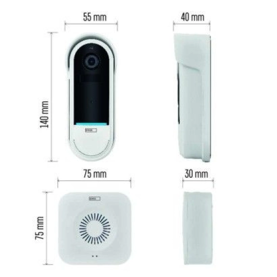 Portafon video WIFI, sa zvonom, za smartphone, EMOS GoSmart H4032