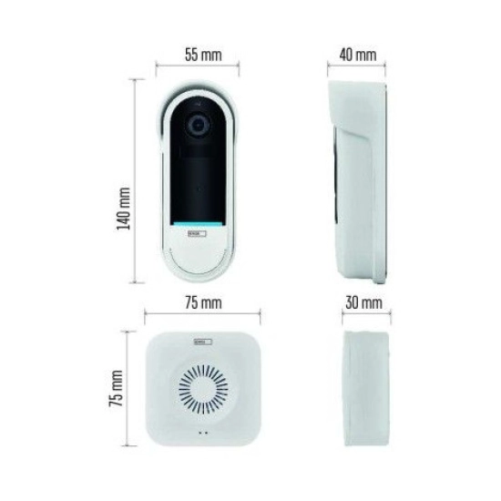 Portafon video WIFI, sa zvonom, za smartphone, EMOS GoSmart H4032 Portafon video WIFI, sa zvonom, za smartphone, EMOS GoSmart H4032