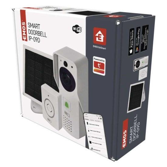 Portafon video WIFI, sa zvonom i solarnim panelom, za smartphone, EMOS GoSmart H4030 Portafon video WIFI, sa zvonom i solarnim panelom, za smartphone, EMOS GoSmart H4030