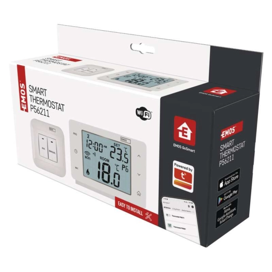 Termostat sobni digitalni, tjedni, Wifi, EMOS GoSmart P56211 Termostat sobni digitalni, tjedni, Wifi, EMOS GoSmart P56211