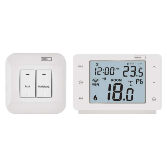 Termostat sobni digitalni, tjedni, Wifi, EMOS GoSmart P56211