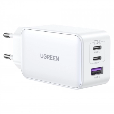 Kućni punjač UGREEN Nexode, 65W, 3-Port, bijeli  