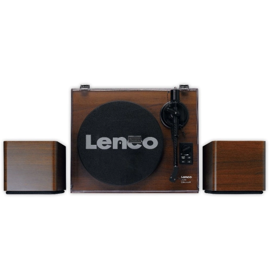 Gramofon LENCO LS-600WA, sa zvučnicima, Bluetooth 5, ugrađeno predpojačalo i pojačalo, RCA izlaz, 2x30W RMS, 33 i 45 RPM, Audio-Technica cartridge AT-VM95E