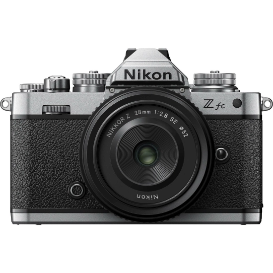 Fotoaparat NIKON Z fc + 28mm f/2.8 SE, DX-Format CMOS Sensor, 20.9MP, 4K UHD, srebrni