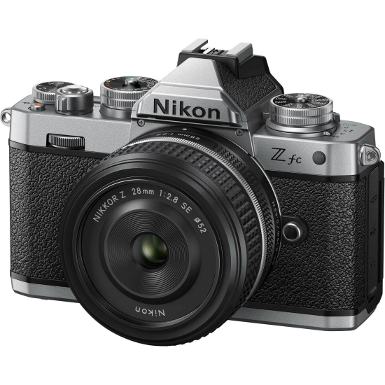 Fotoaparat NIKON Z fc + 28mm f/2.8 SE, DX-Format CMOS Sensor, 20.9MP, 4K UHD, srebrni