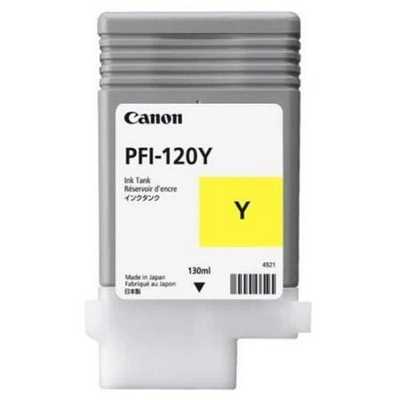 Tinta CANON PFI-120, žuta, za imagePROGRAF TM-200/TM-205/TM-300/TM-305   - Tinte