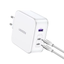 Kućni punjač UGREEN Nexode, 140W, 3-Port PD GaN Fast Charger EU, bijeli