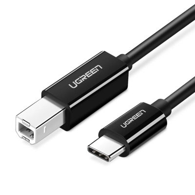 Kabel UGREEN USB-C to USB-B 2.0 Printer, 2m, crni   - Podatkovni kabeli