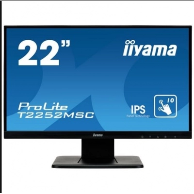 Monitor 21.5incha IIYAMA T2252MSC-B1, FHD, IPS, 7ms, 250cd/m2, 1000:1, Touch, crni   - Monitori