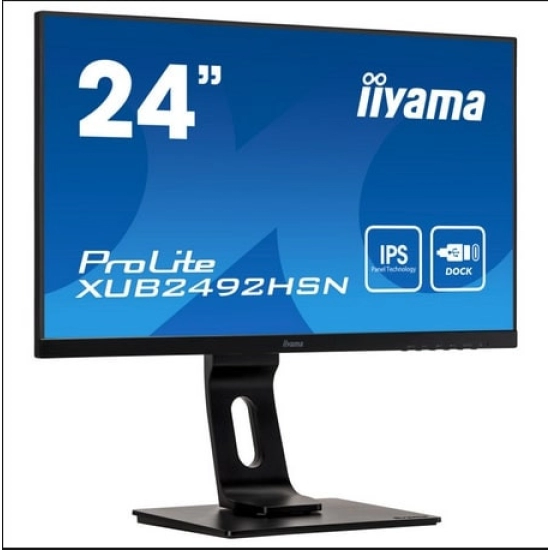 Monitor 23.8incha IIYAMA XUB2492HSN-B1, FHD, IPS, 75Hz, 4ms, 250cd/m2, 1000:1, PIVOT, crni