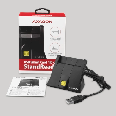 Čitač osobnih iskaznica za e-Građani AXAGON CRE-SM4N, USB 2.0   - Čitači i adapteri