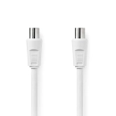 Kabel NEDIS, antenski (M) na (Ž), bijeli, 2, ravni, polybag