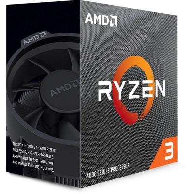 Procesor AMD Desktop Ryzen 3 4100, 3.8/4.0GHz, 6MB, 4 core, s. AM4, Wraith Stealth hladnjak    - Procesori