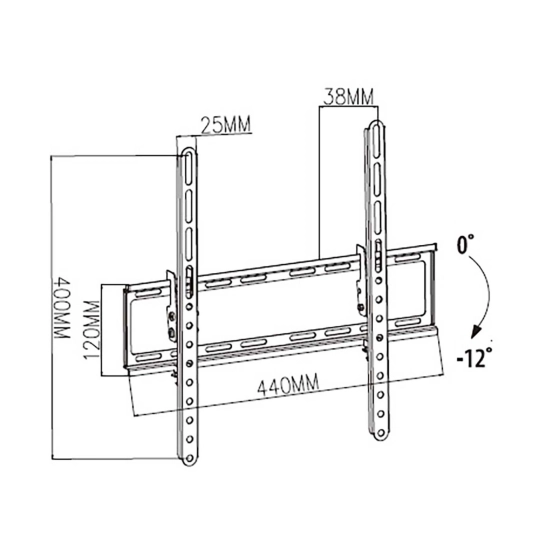 Nosač zidni za TV NEDIS TVWM1131BK, 23-55incha, 35kg