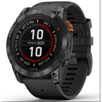 Pametni sat GARMIN Fenix 7X PRO Solar, GPS, multisport, Slate Gray SS, crni remen, 010-02778-01   - Pametni sportski satovi