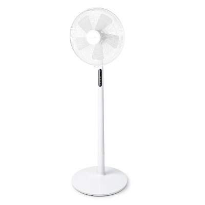 Ventilator NEDIS FNST16CWT40, promjer 40 cm, 45W, 3 brzine, daljinski upravljač, LED zaslon, tajmer, bijela   - Ventilatori i rashlađivači